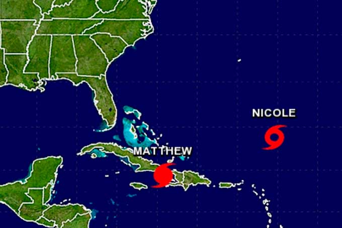 Tormenta tropical Nicole pasó a huracán