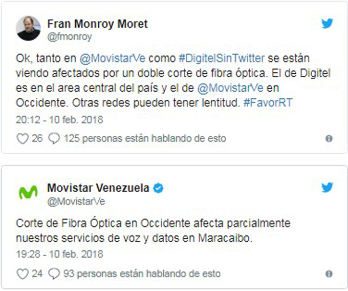 Digitel y Movistar