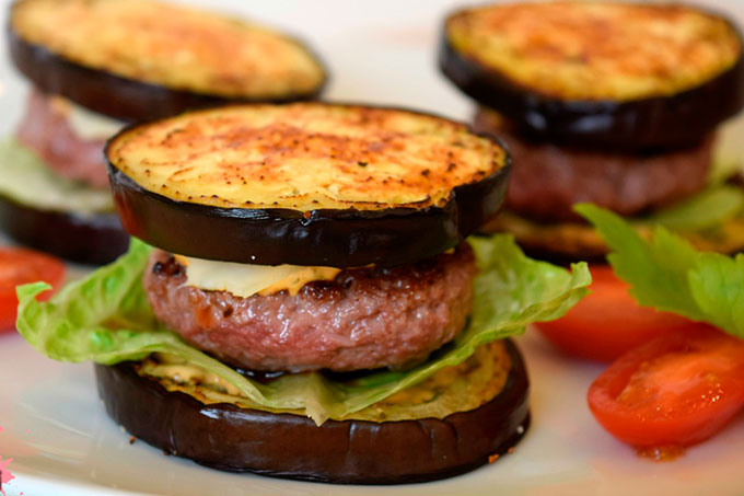 hamburguesa de berenjena