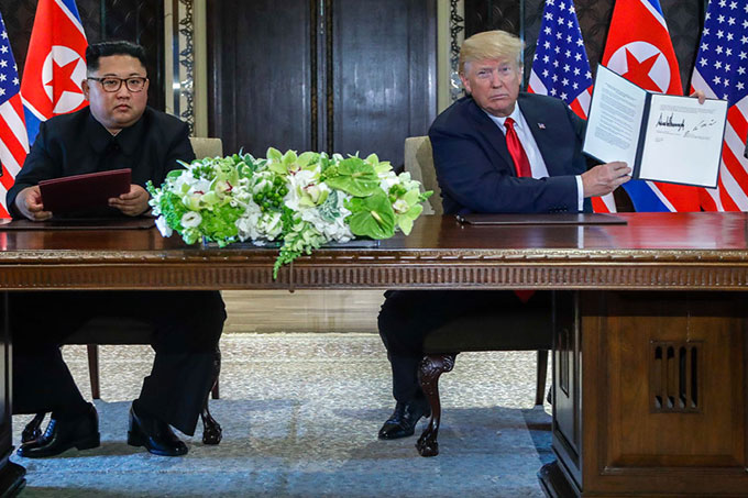 Trump y Kim 