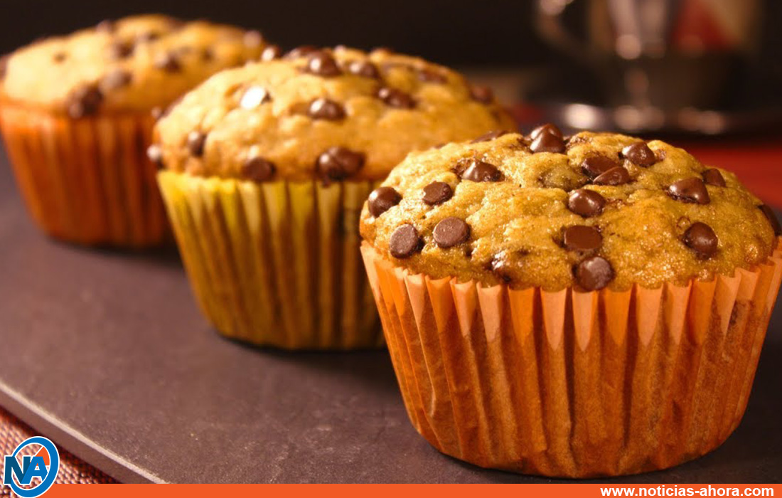 muffins de cambur y chocolate - Noticias Ahora
