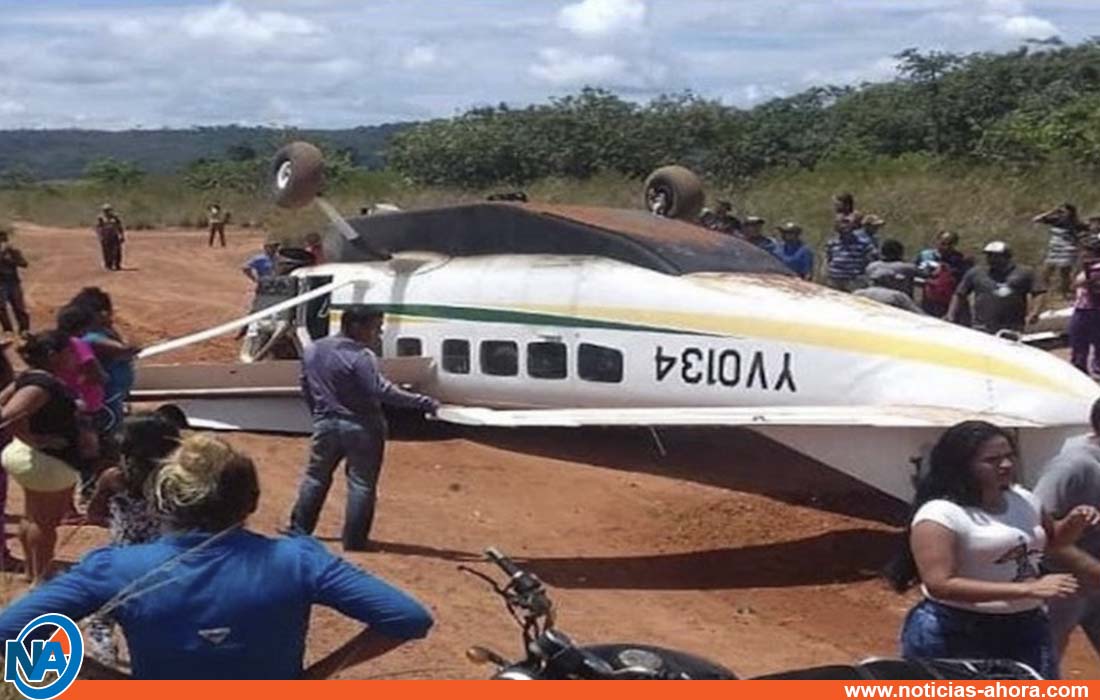 avioneta se volcó en bolivar - noticias ahora