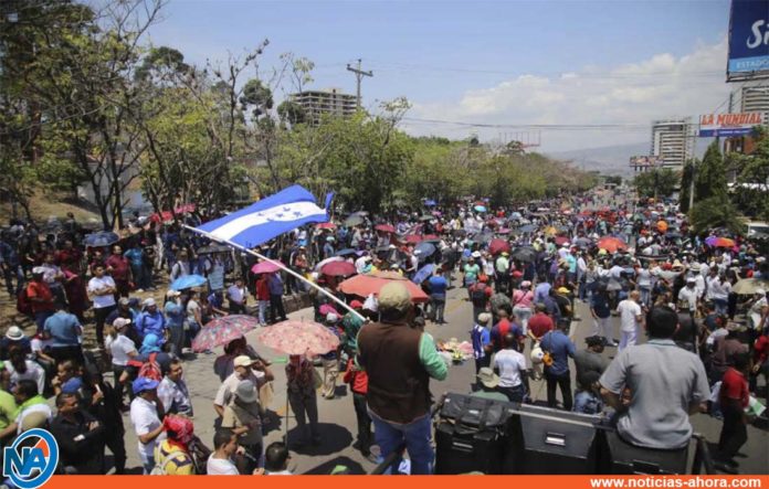 policía honduras manifestantes - Noticias Ahora