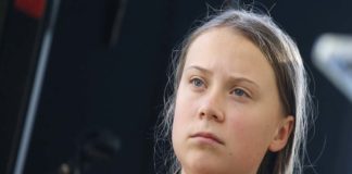 muñeca Greta Thunberg puente