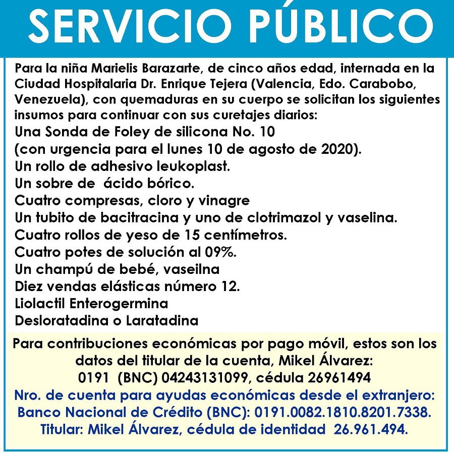 niña insumos - noticias ahora