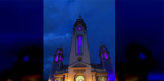 Encienden luz violeta en el Panteón - Noticias Ahora