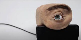Cámara web con forma de ojo humano