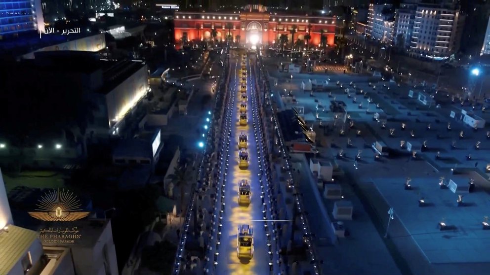 Desfile de 22 momias egipcias en El Cairo 