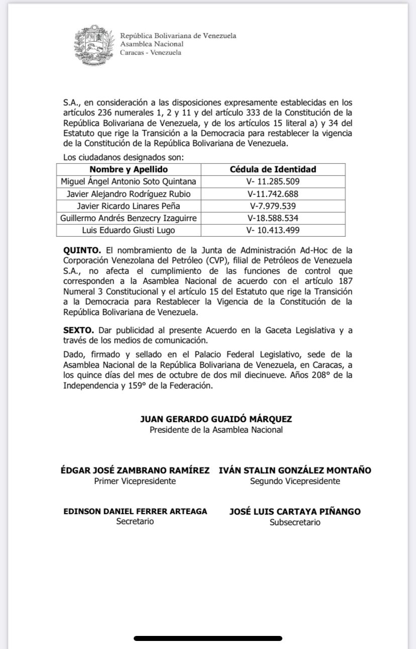 AN interpelará a Guaidó - NA