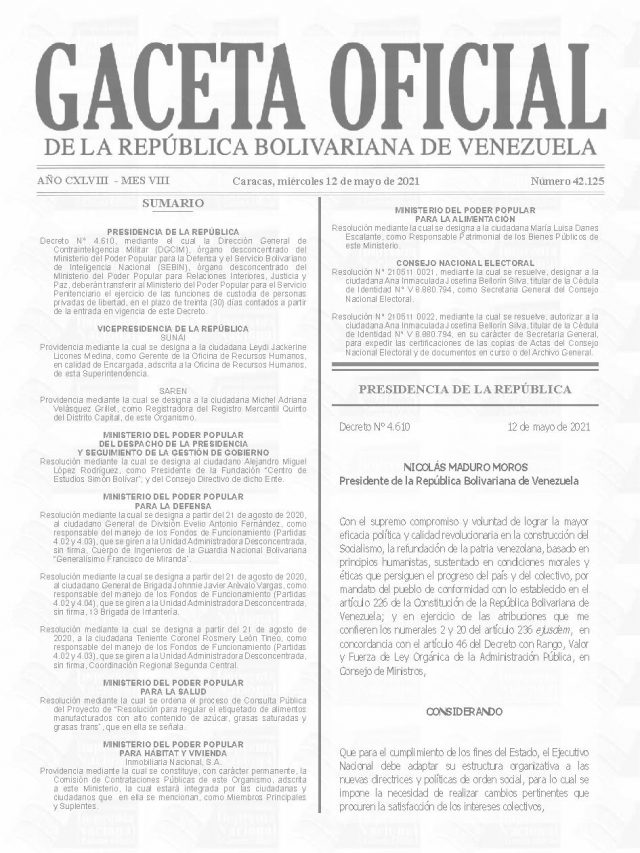 SEBIN y DGCIM transferir la custodia de privados de libertad 