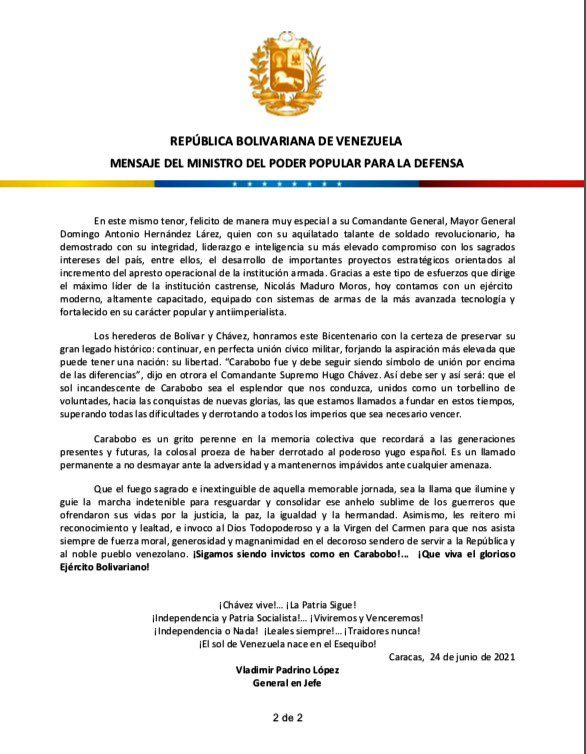 Padrino López felicita al Ejército Bolivariano - 2