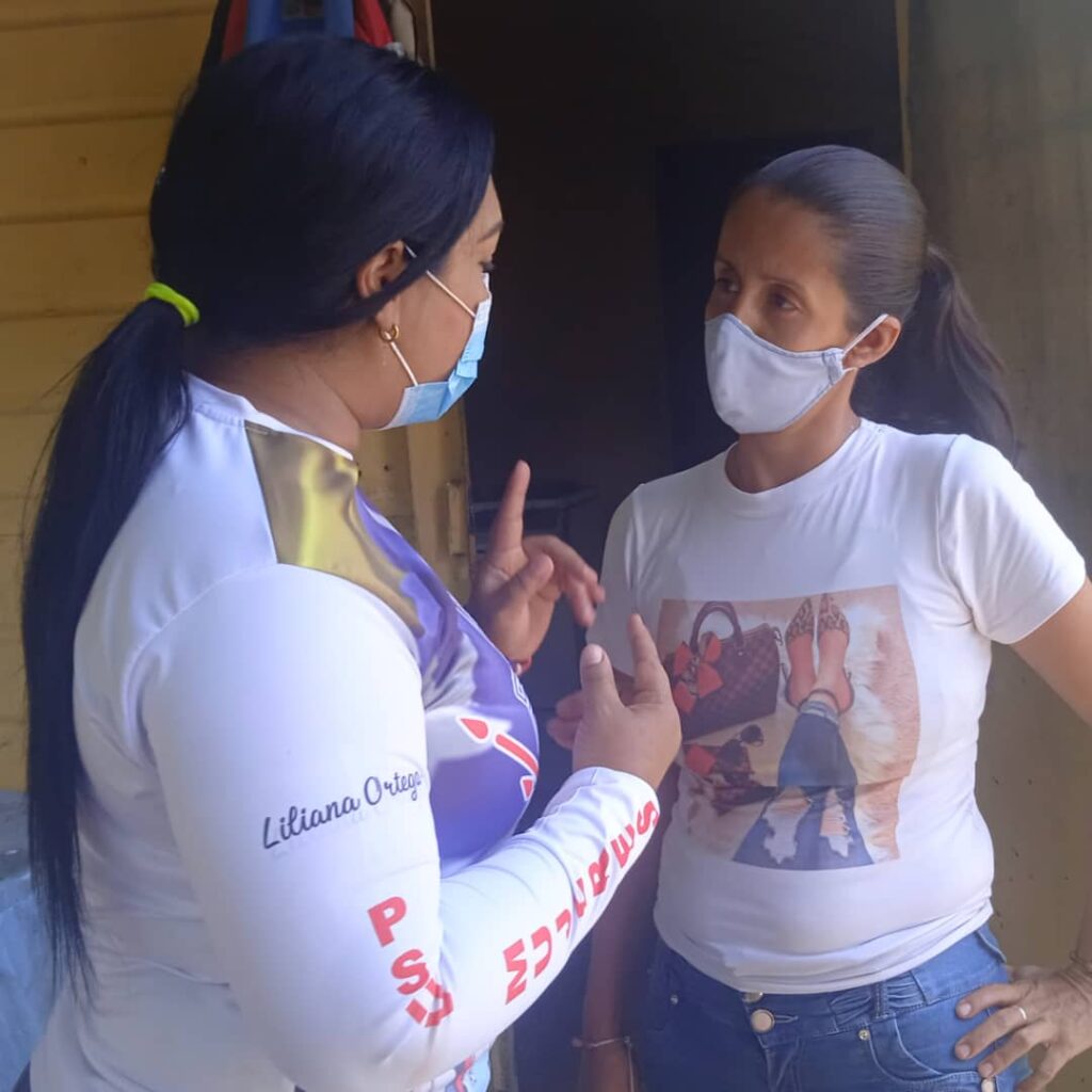 Liliana Ortega recorre sectores de guacara