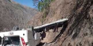Caída de un autobús por un precipicio en Perú - NA