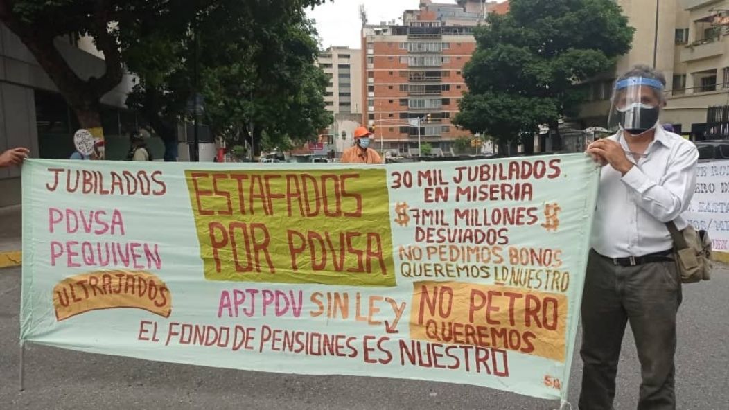 Jubilados de PDVSA protestan