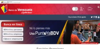 Transferencias inmediatas del Banco de Venezuela