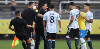 FIFa-suspensión del partido entre Brasil y Argentina