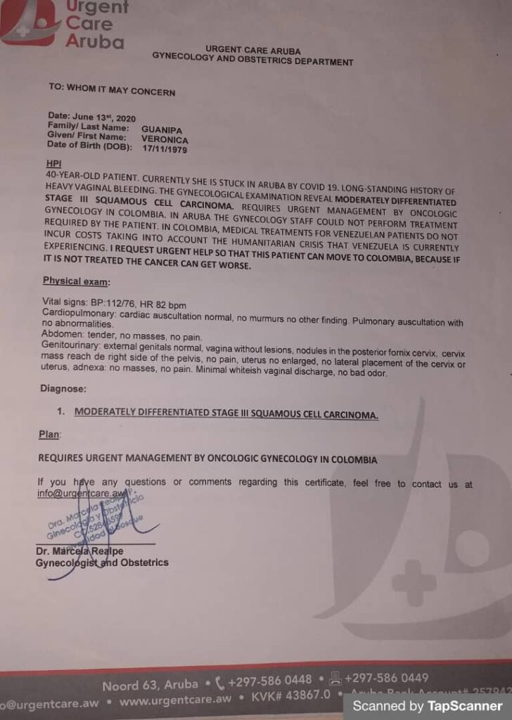 CARCINOMA DE CUELLO UTERINO ST IVB