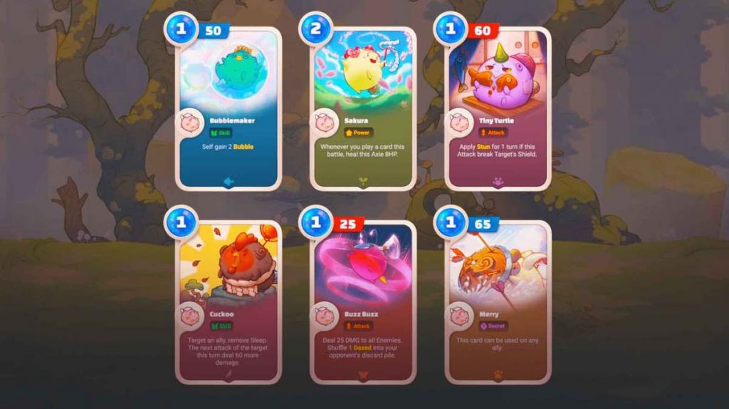 nuevas cartas axie infinity