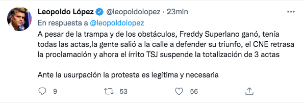 leopoldo lopez- Oposición 
