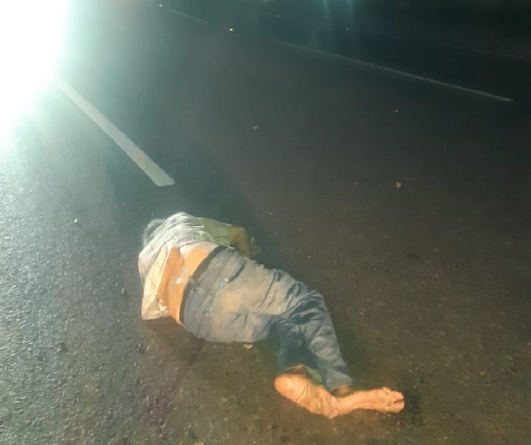 Murió arrollado septuagenario