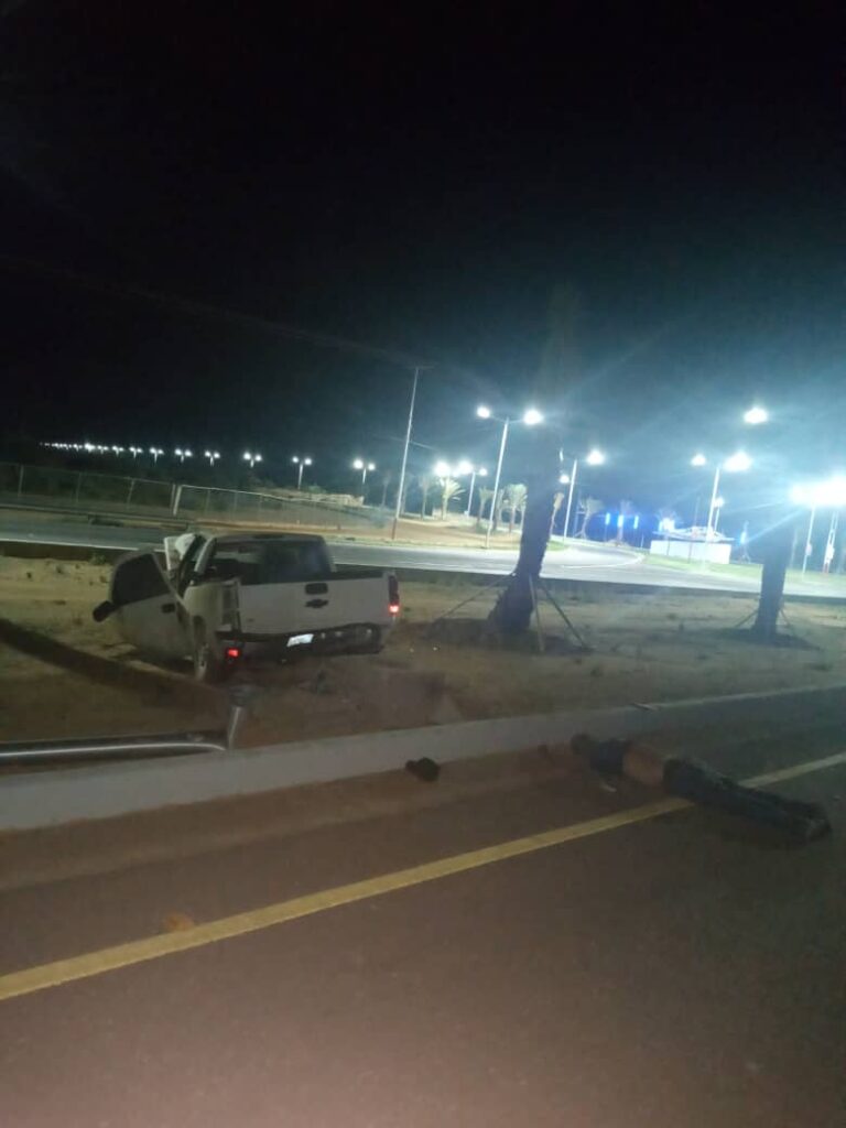  falleció conductor aeropuerto de Paraguaná