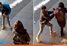 hombre ataca a una joven asiática - hombre ataca a una joven asiática