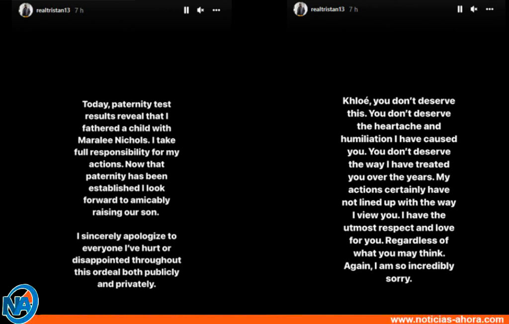 Tristan Thompson infidelidad Khloé Kardashian