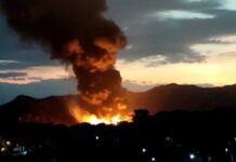 Fuerte incendio en Guacara - Noticias Ahora