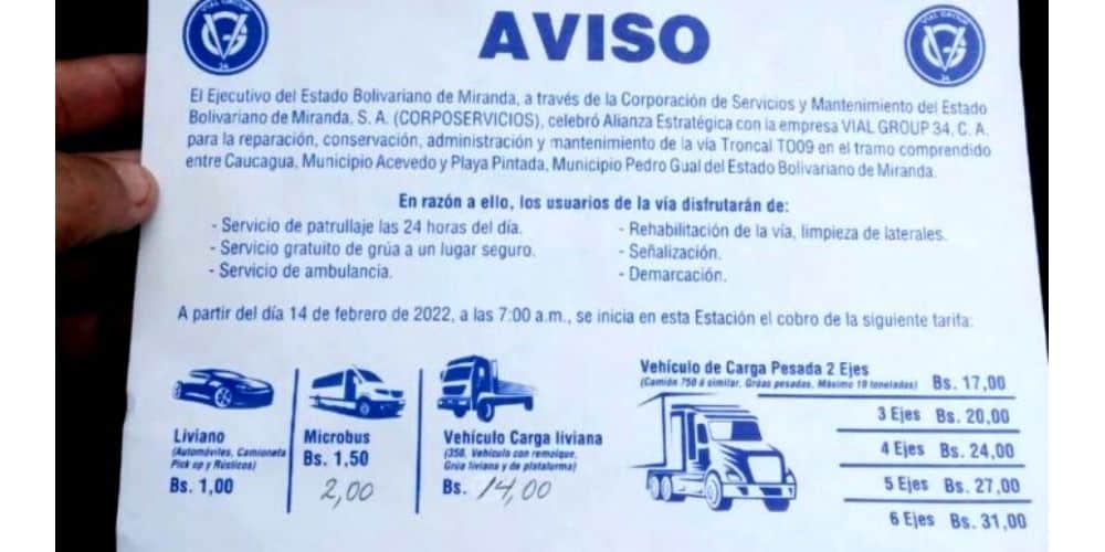 Peaje en Caucagua - Noticias Ahora