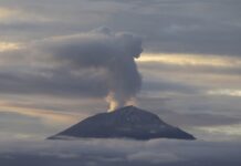 Explosión en el volcán Popocatépetl