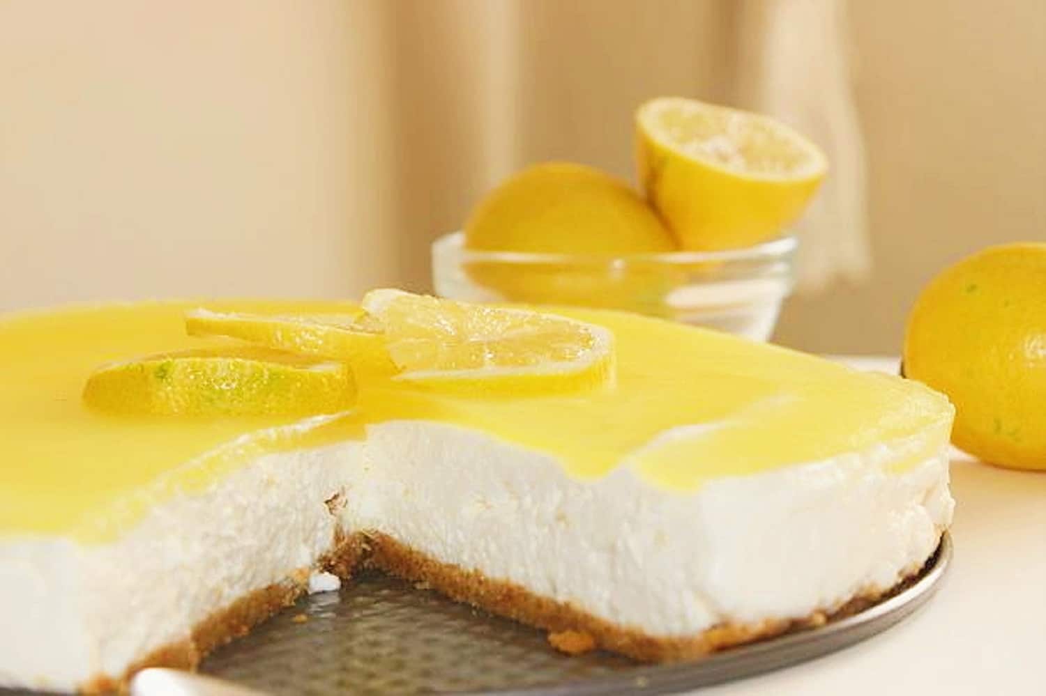 tarta mousse de limón