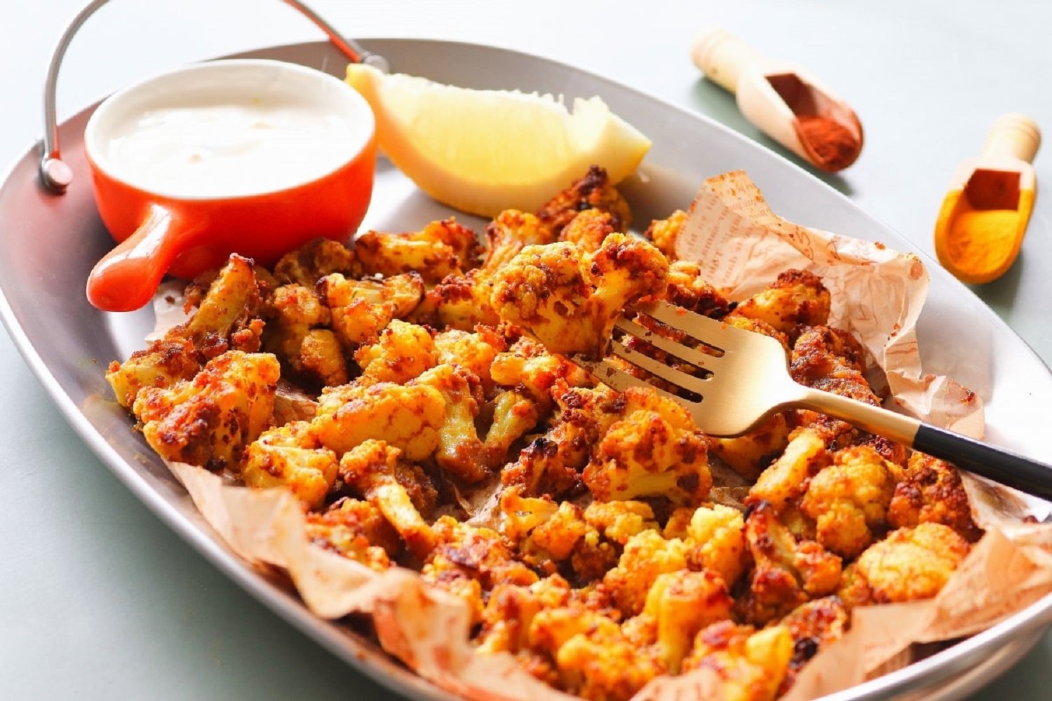 coliflor al horno con especias